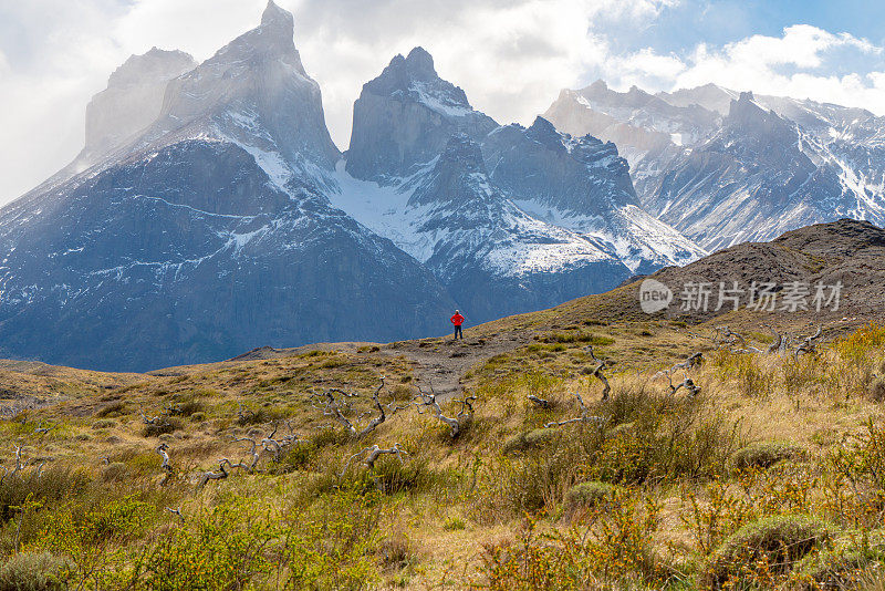 智利Torres del Paine国家公园的徒步旅行路线